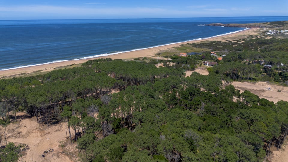 Vista aérea de Astra al atardecer